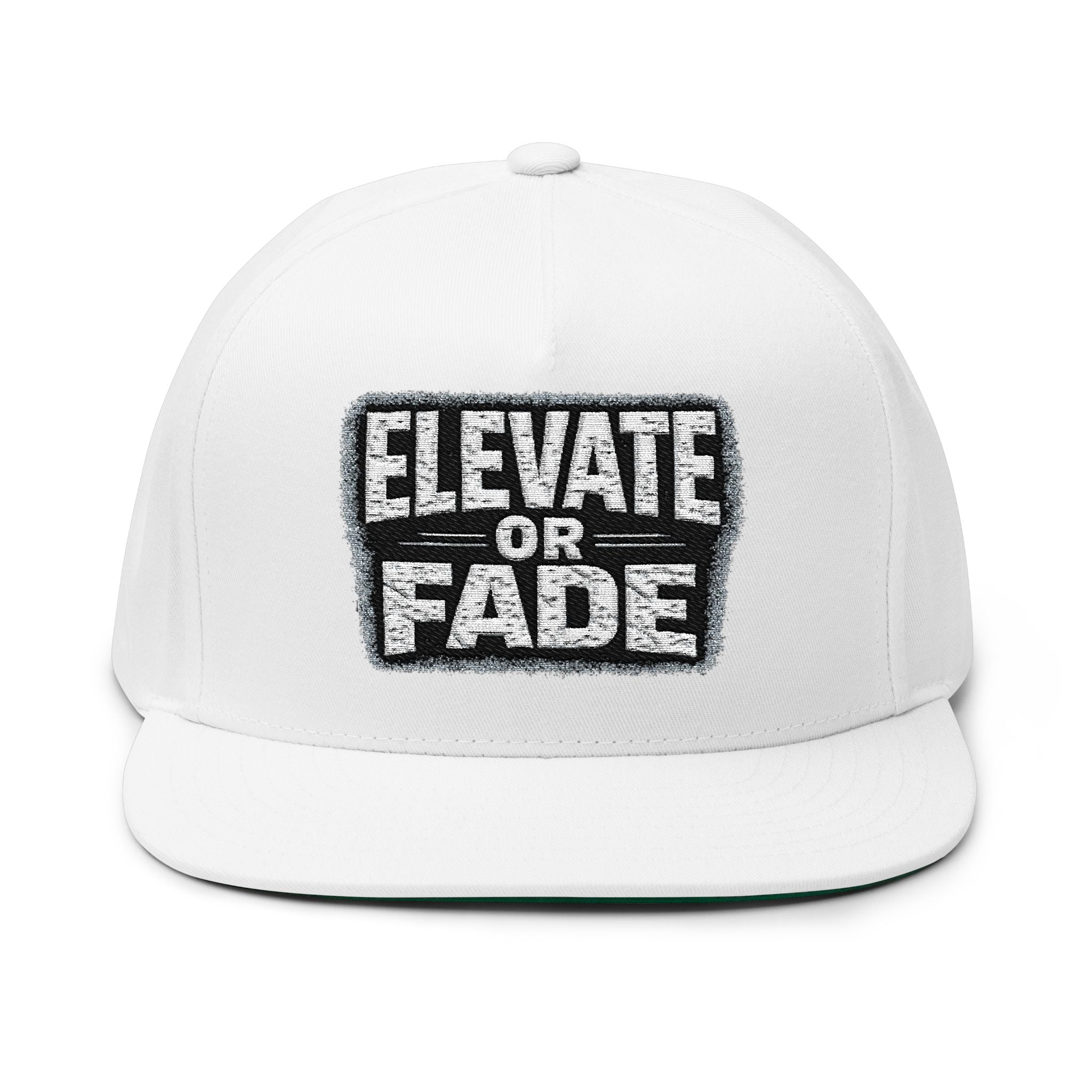 Elevate or Fade Flat Bill Cap for Trendy Casual Styles