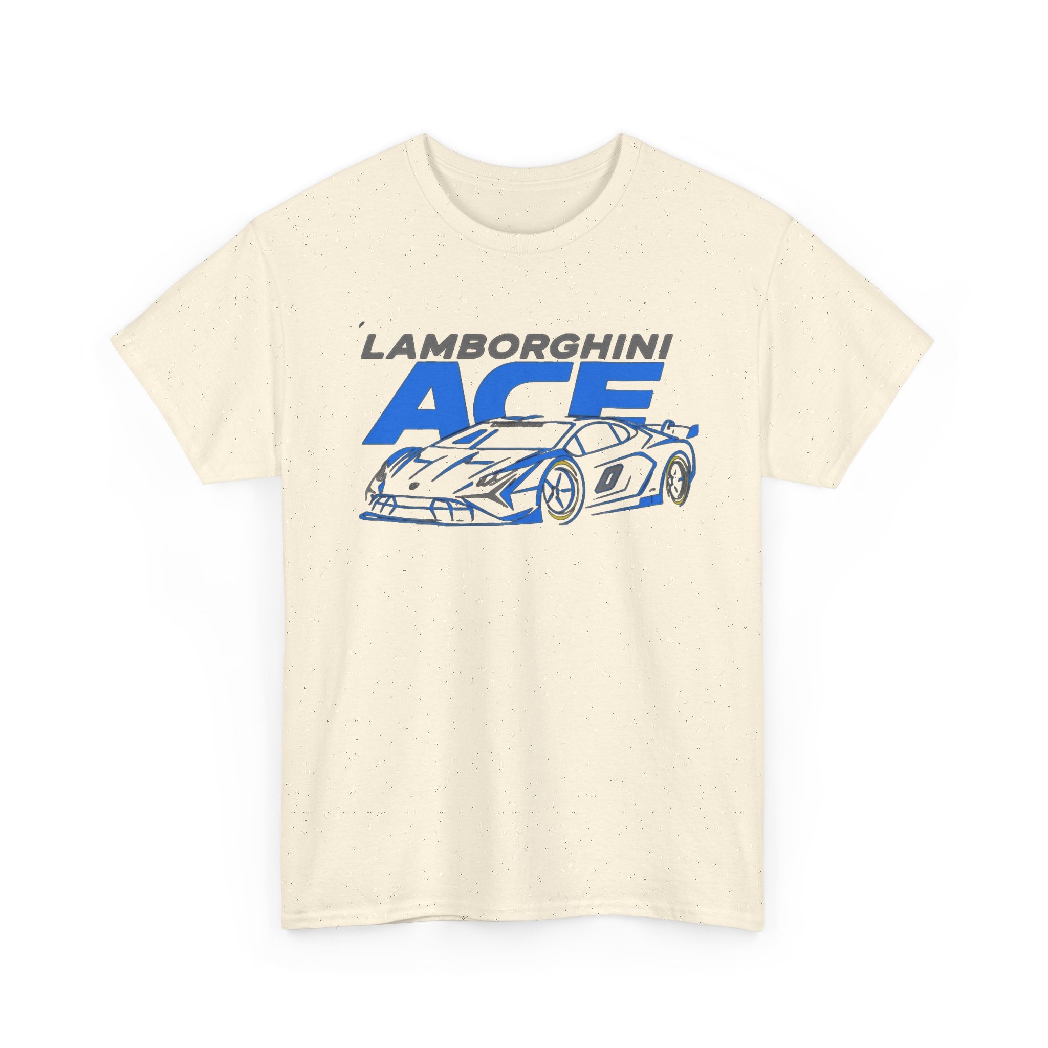 Lamborghini ACE Sports Car Tee — Retro Blue Racing Graphic T-Shirt