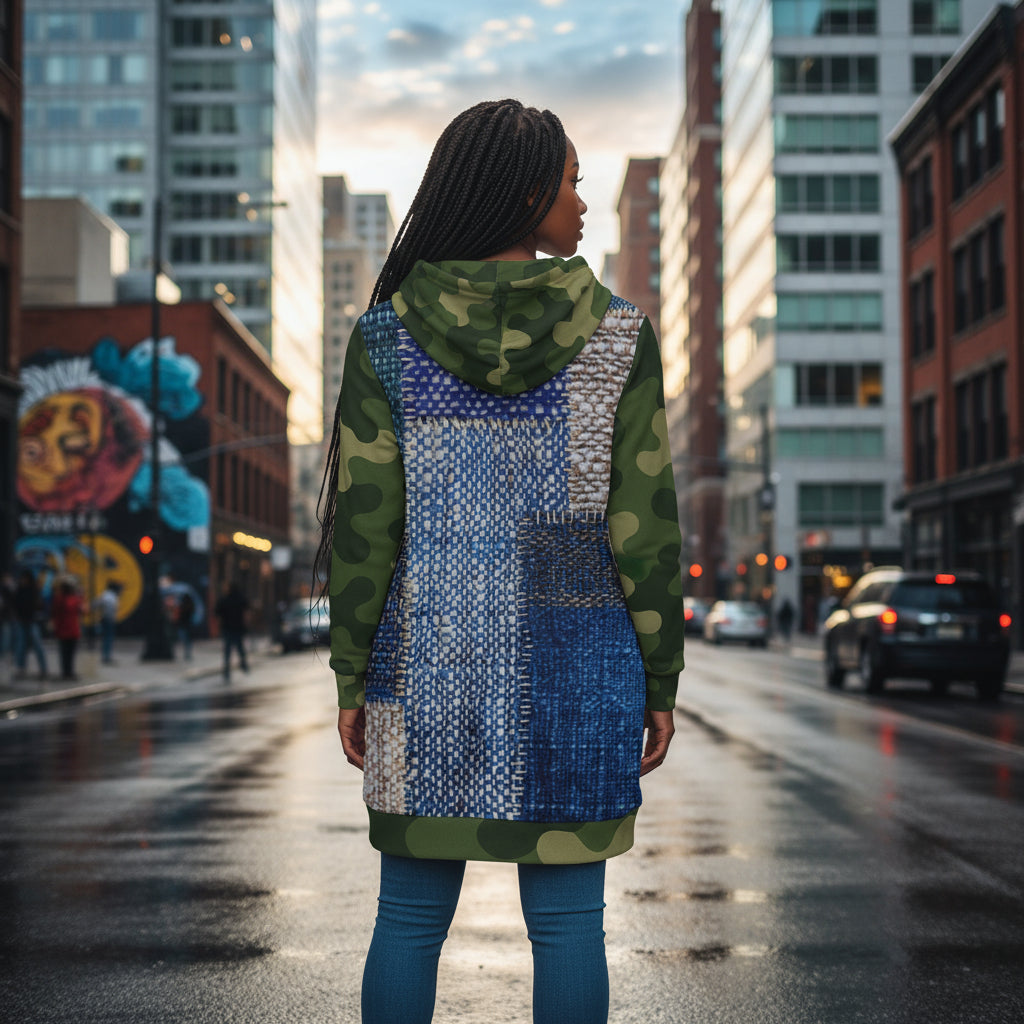 Women's Hoodie Path & Camo Dress - IAKAM