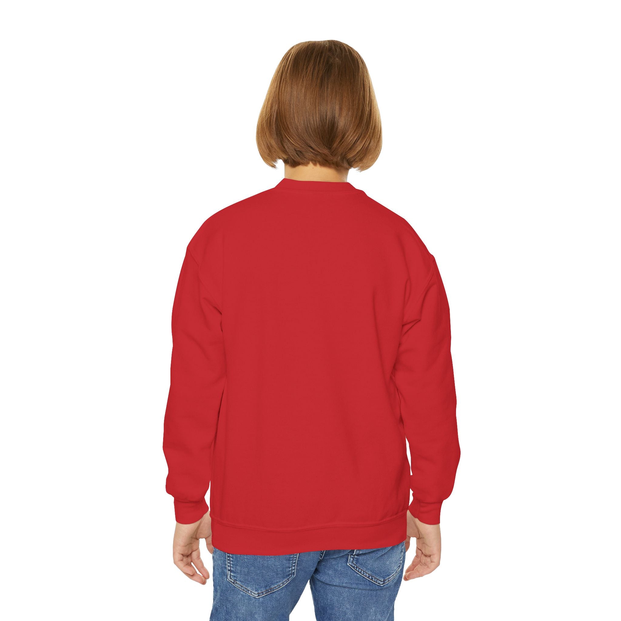 Youth Crewneck Sweatshirt – Classic Plain White Kids Pullover