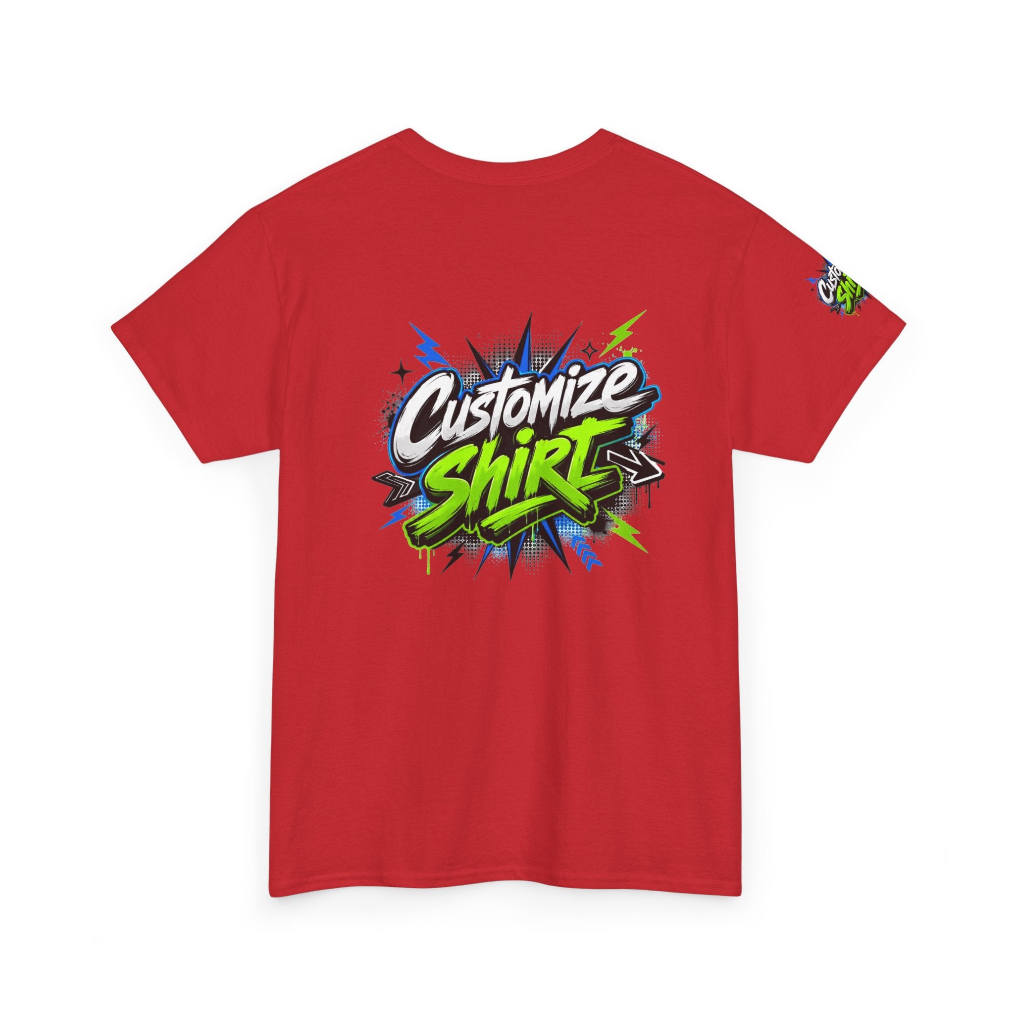 Customize Shirt Graphic Tee — Bold Neon Graffiti Design