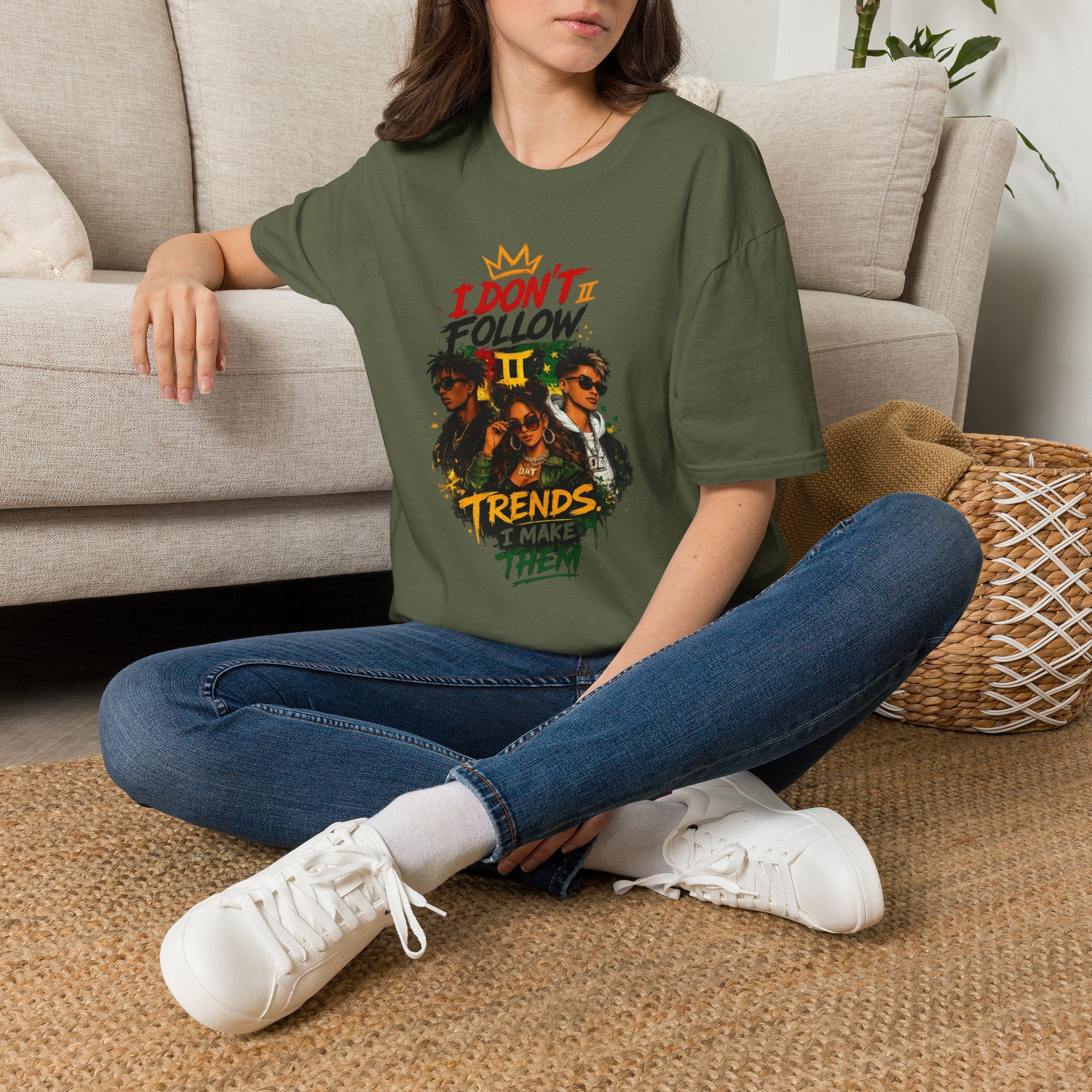 I Don't Follow Trends T‑Shirt 3— Retro Rebel Graphic Tee