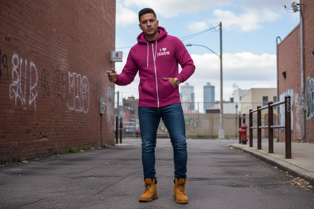 I love Jesus Zip Hoodie for Adults - Classic Design and Comfort