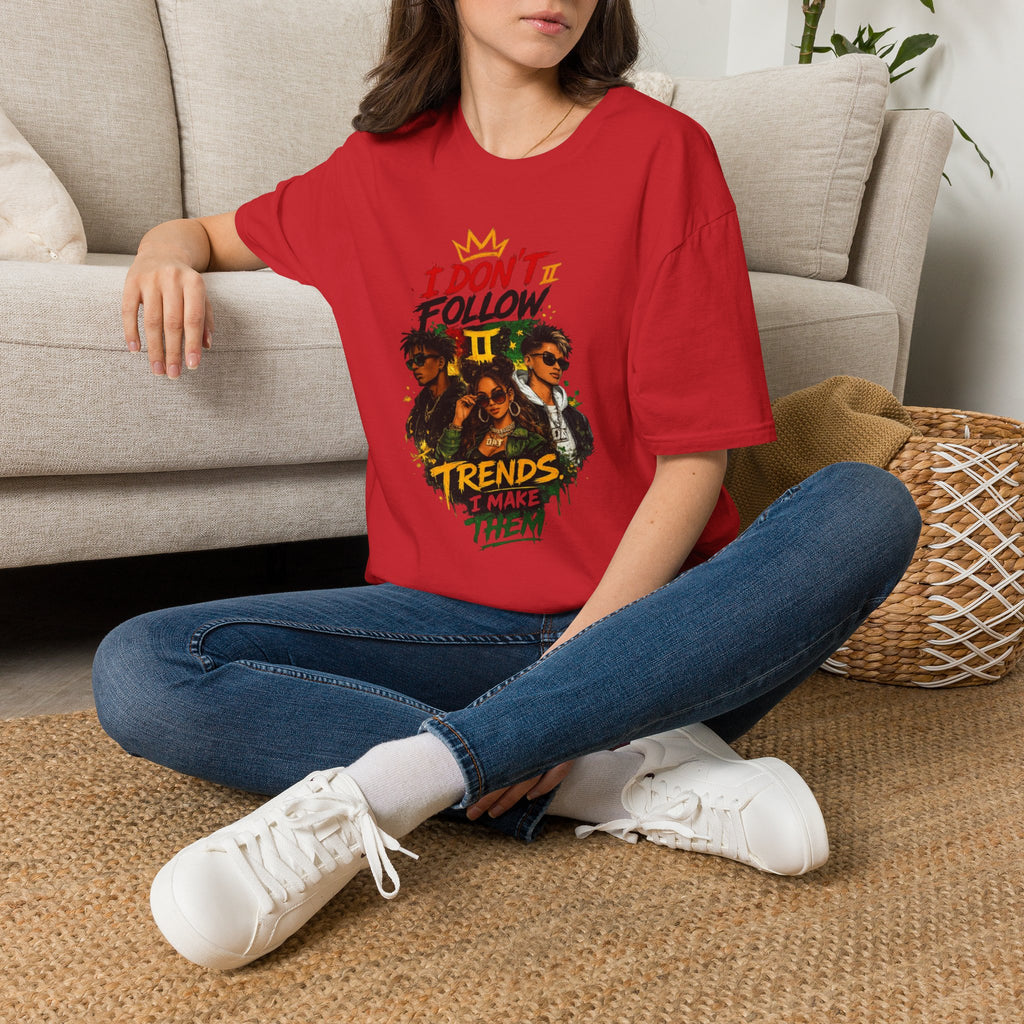 I Don't Follow Trends T‑Shirt 3— Retro Rebel Graphic Tee