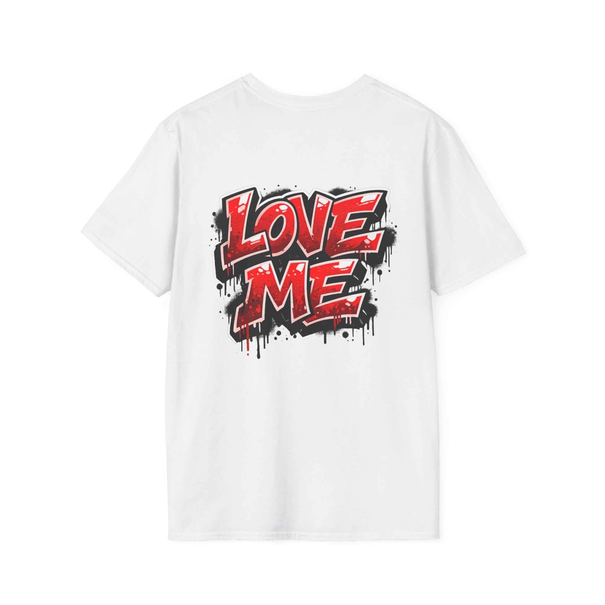 Broken Hearted Teddy Bear Graphic Tee — "Love Me" Street Art  T-Shirt
