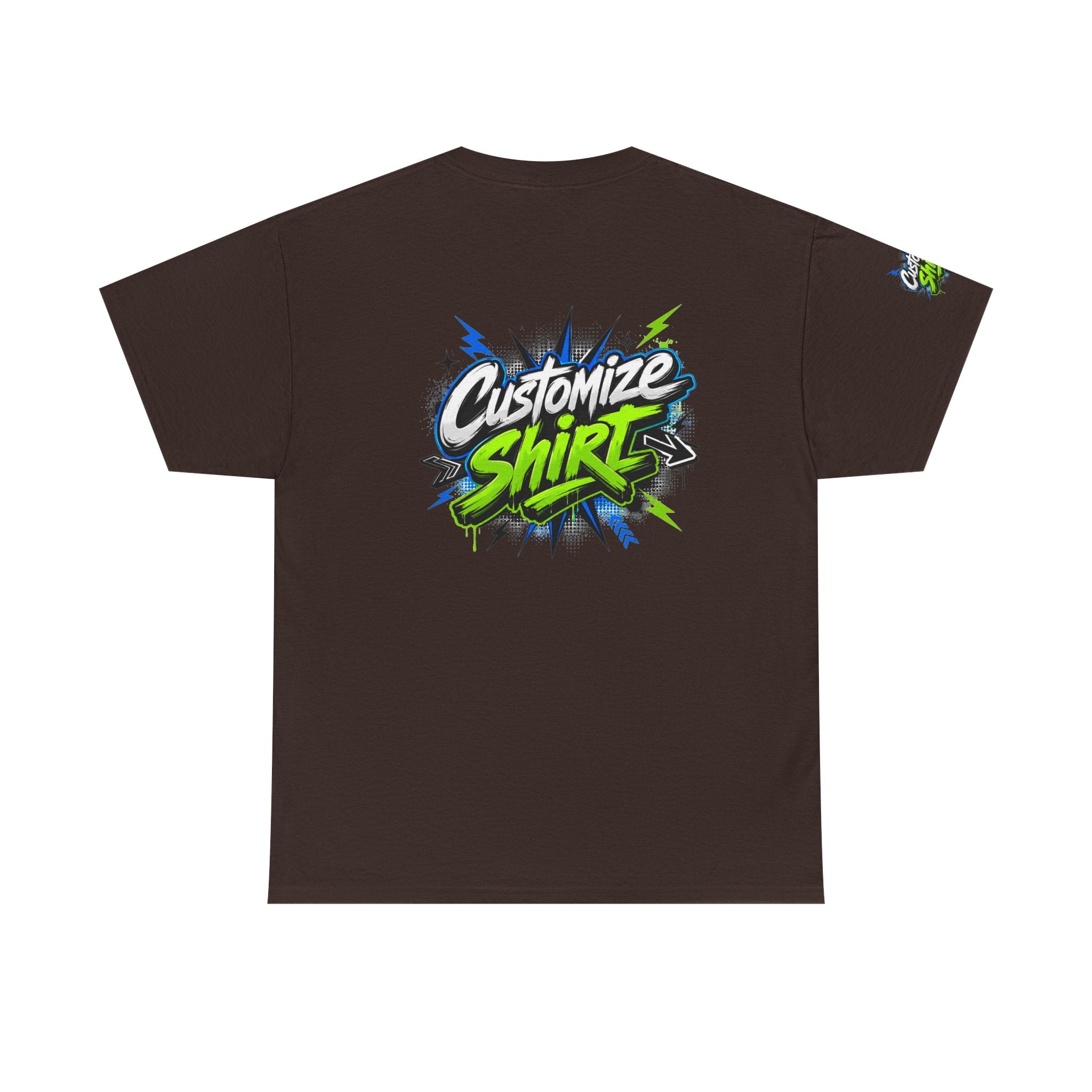 Customize Shirt Graphic Tee — Bold Neon Graffiti Design