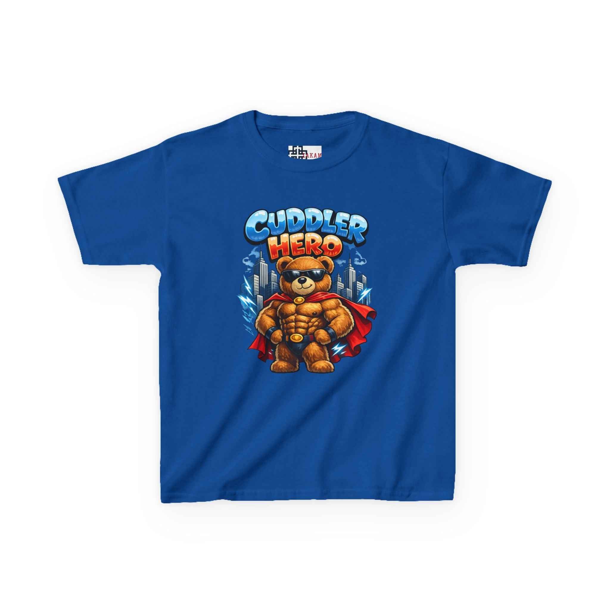 Kids Tee — "Cuddler Hero" Cute Superhero Bear T-Shirt for Toddlers & Kids