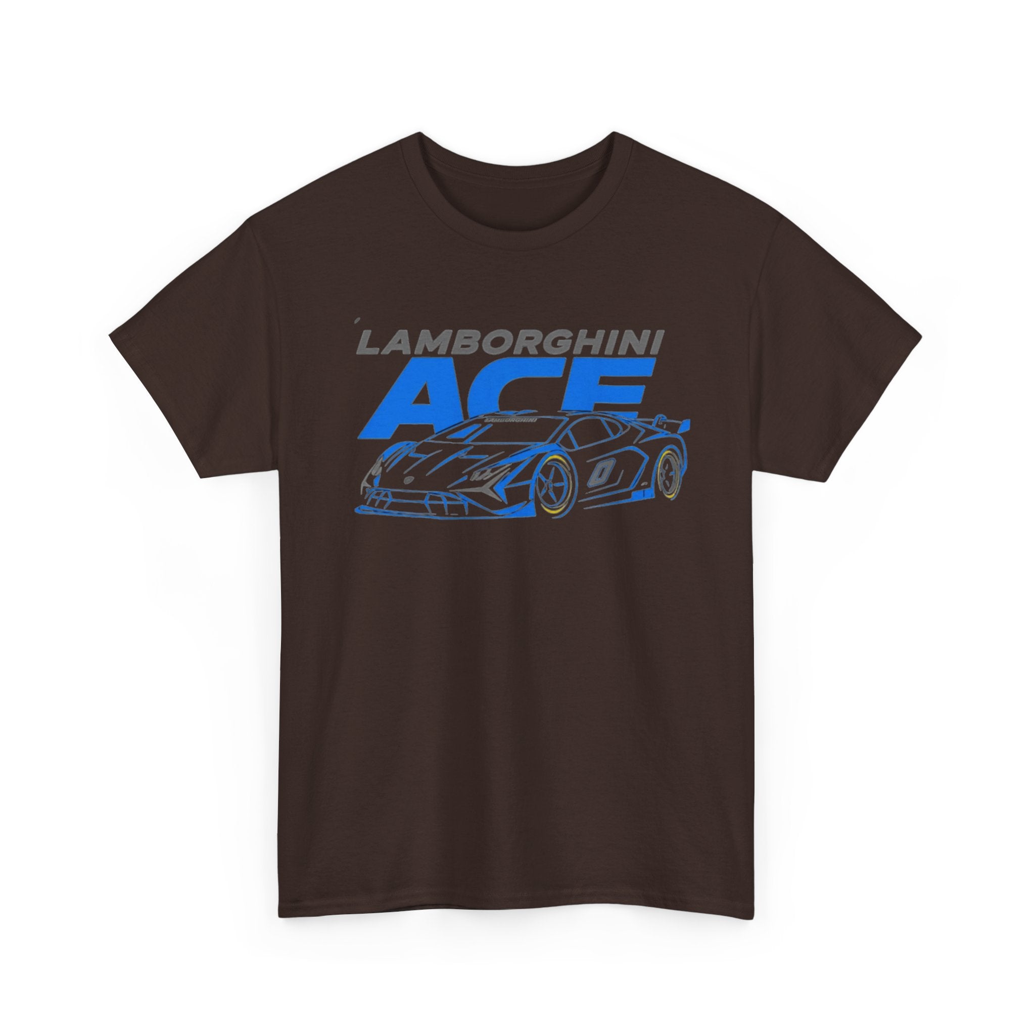 Lamborghini ACE Sports Car Tee — Retro Blue Racing Graphic T-Shirt