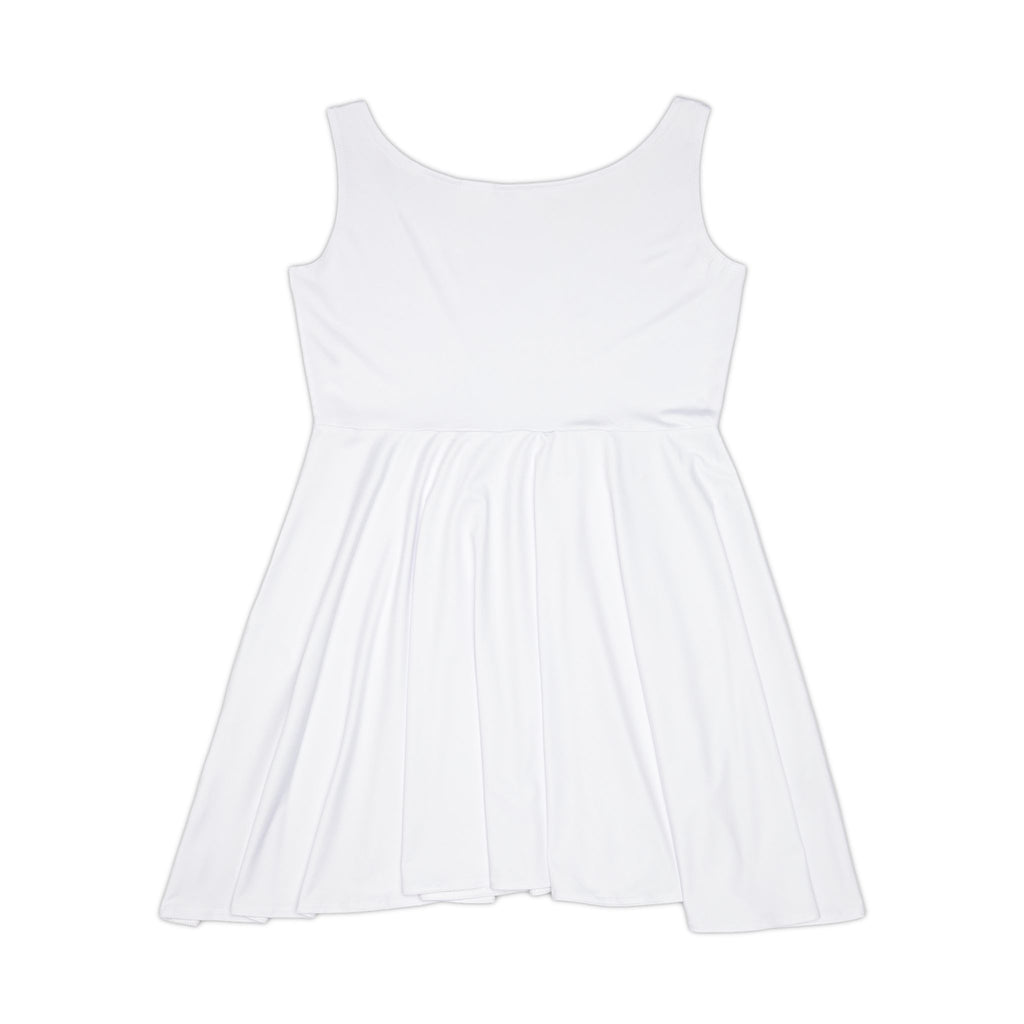Elevate or Fade Skater Dress - Bold Retro Graphic for a Stylish Statement