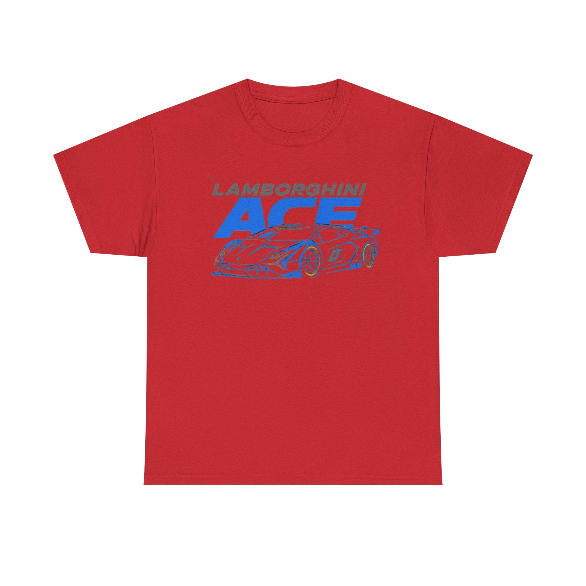 Lamborghini ACE Sports Car Tee — Retro Blue Racing Graphic T-Shirt
