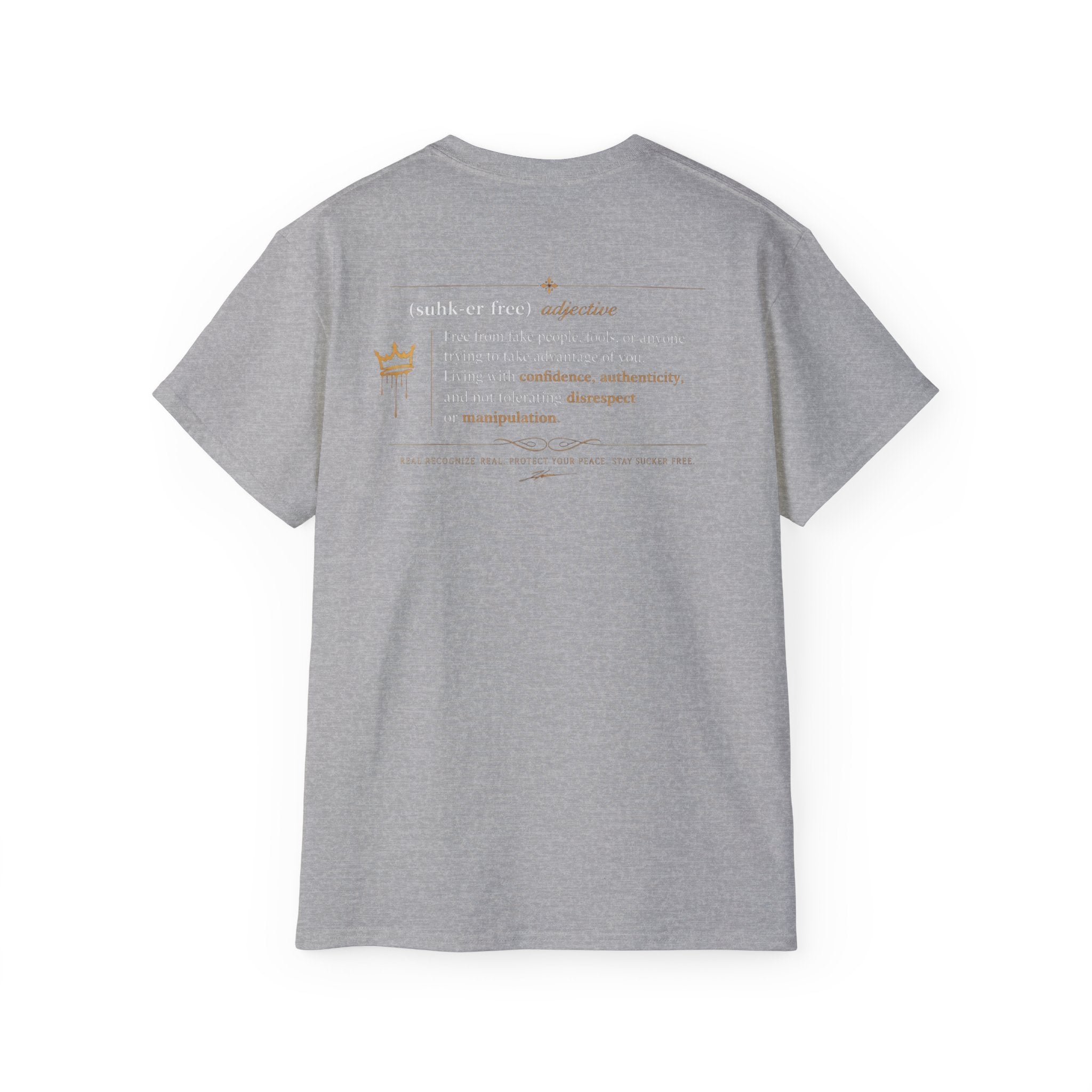 Sucker Free Cotton Tee — Minimalist Empowerment Graphic Shirt