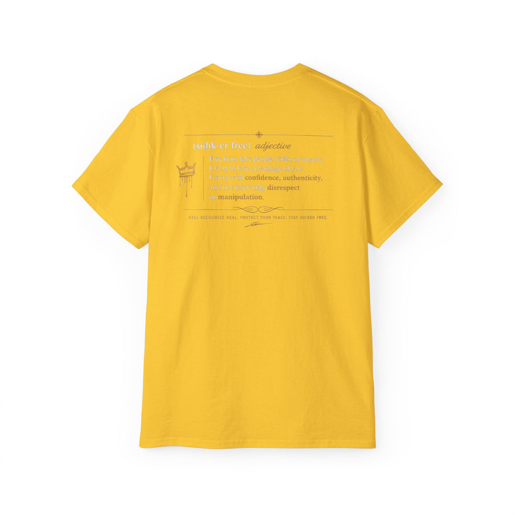 Sucker Free Cotton Tee — Minimalist Empowerment Graphic Shirt