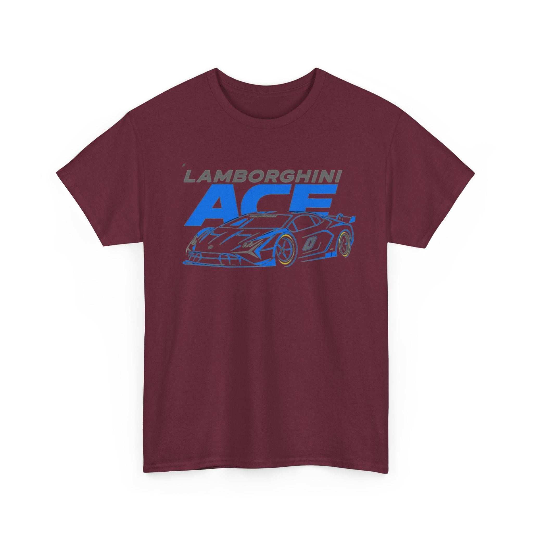 Lamborghini ACE Sports Car Tee — Retro Blue Racing Graphic T-Shirt