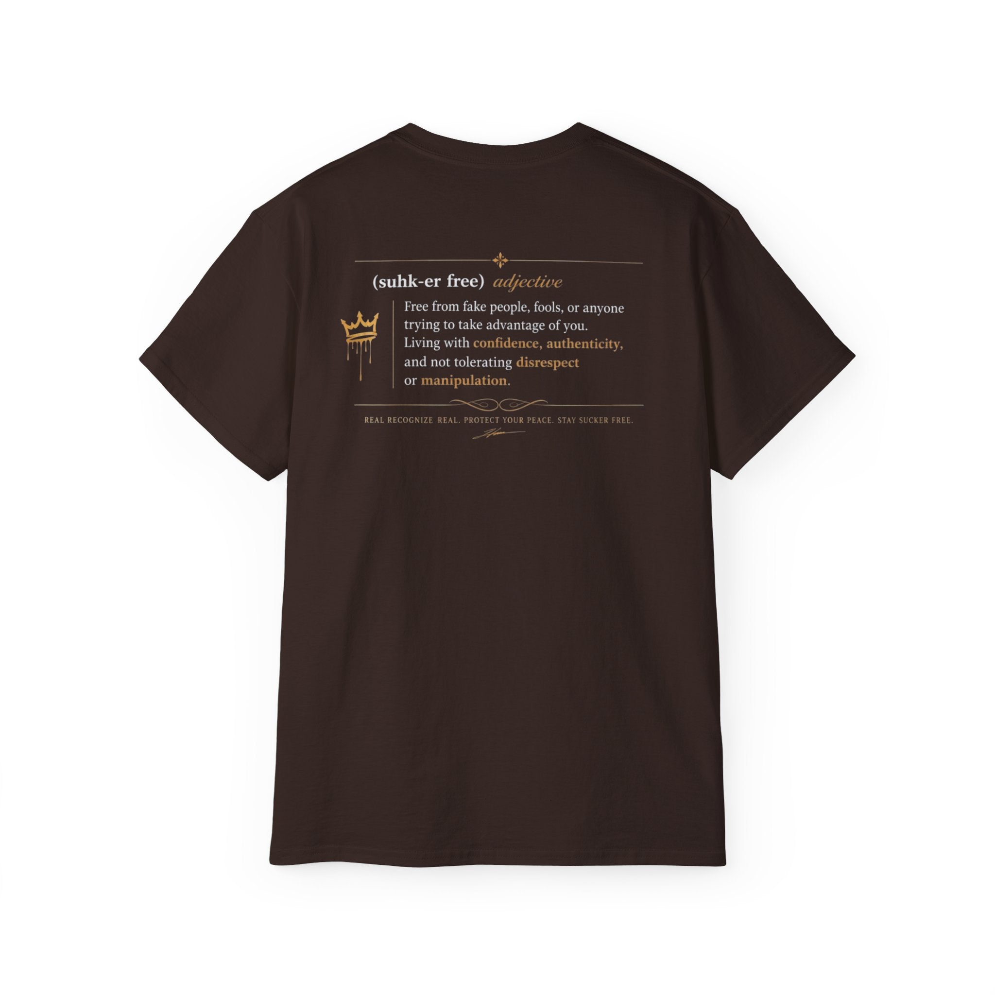 Sucker Free Cotton Tee — Minimalist Empowerment Graphic Shirt