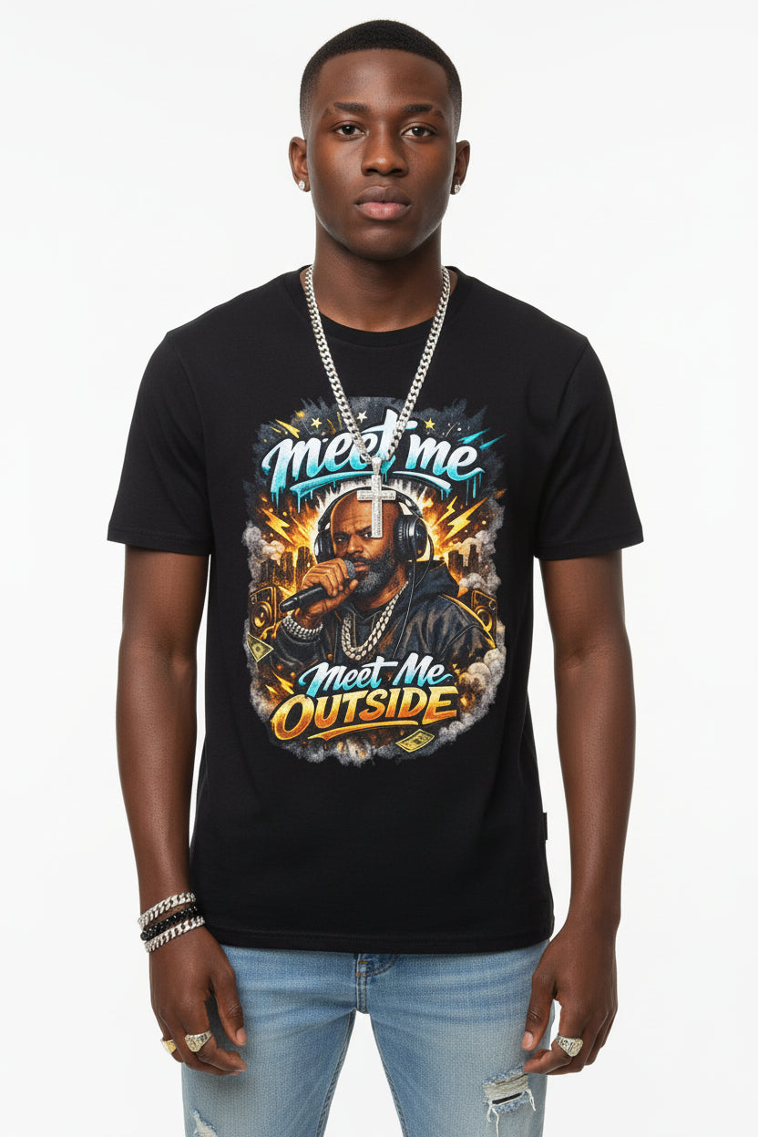 Meet Me Outside Fuse982 T-Shirt — Bold Graphic Streetwear Tee