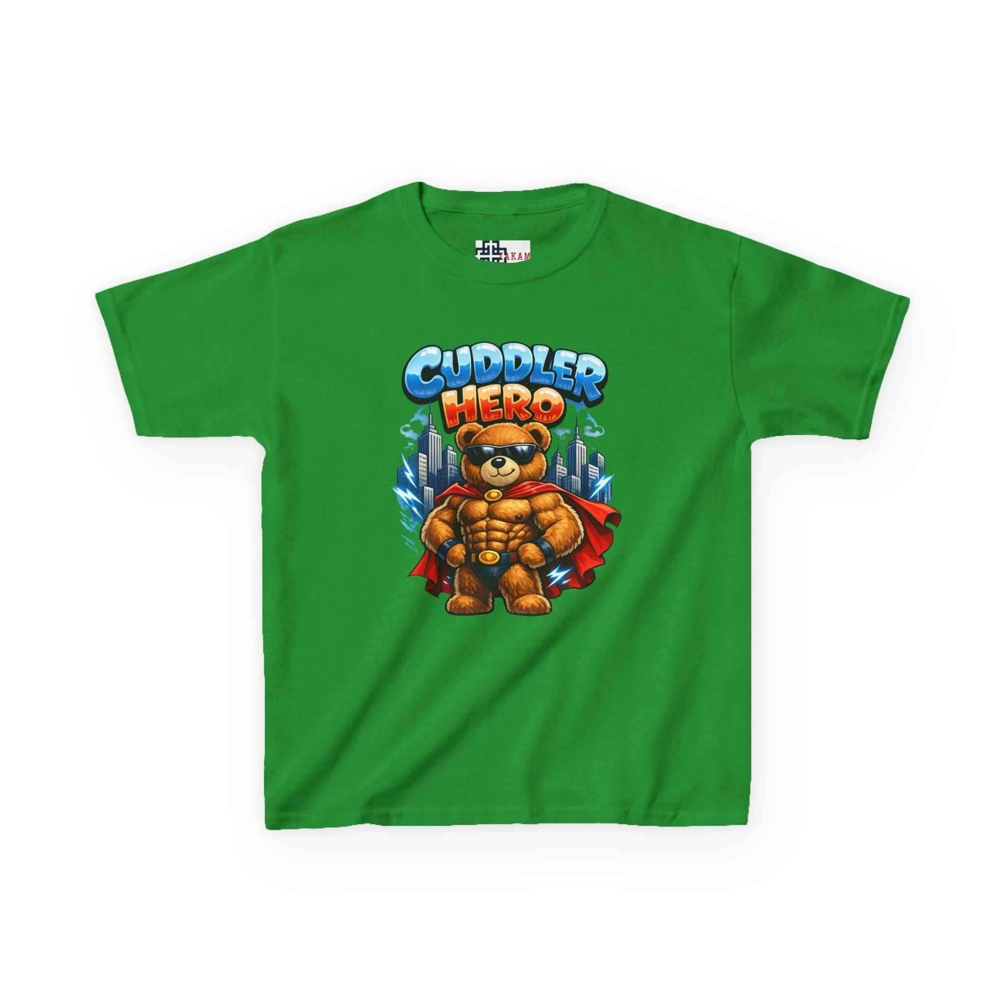 Kids Tee — "Cuddler Hero" Cute Superhero Bear T-Shirt for Toddlers & Kids