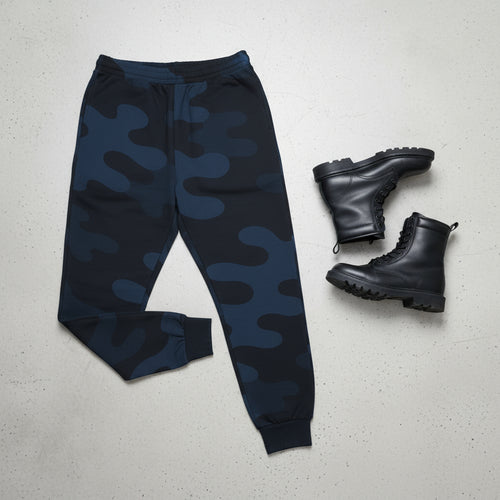 Athletic  Blue Camo Joggers - IAKAM