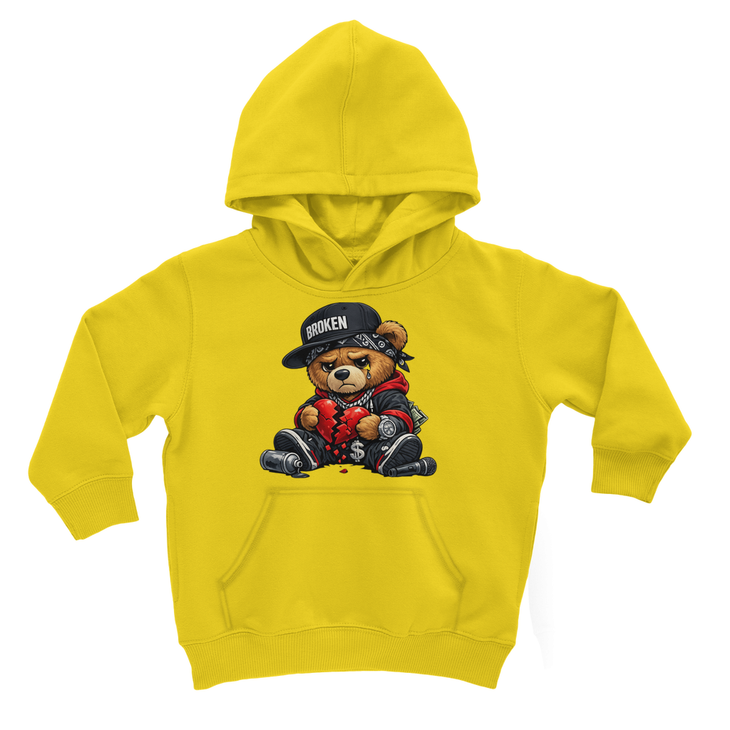 Broken Hearted Bear Classic Kids Hoodie