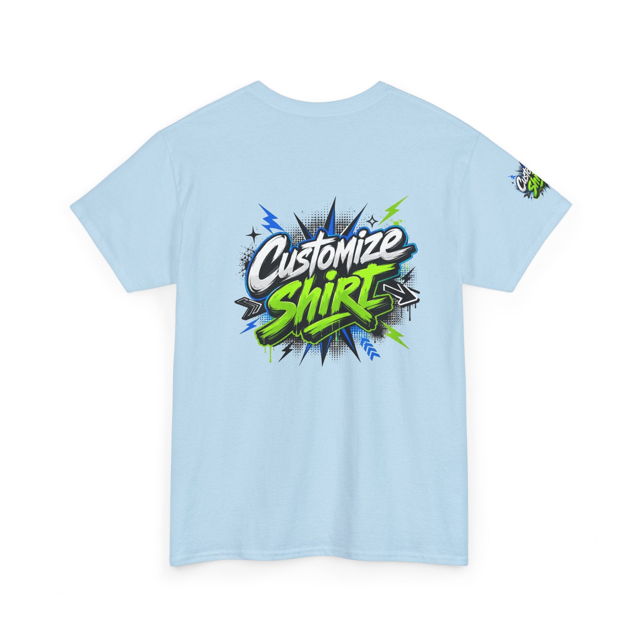 Customize Shirt Graphic Tee — Bold Neon Graffiti Design