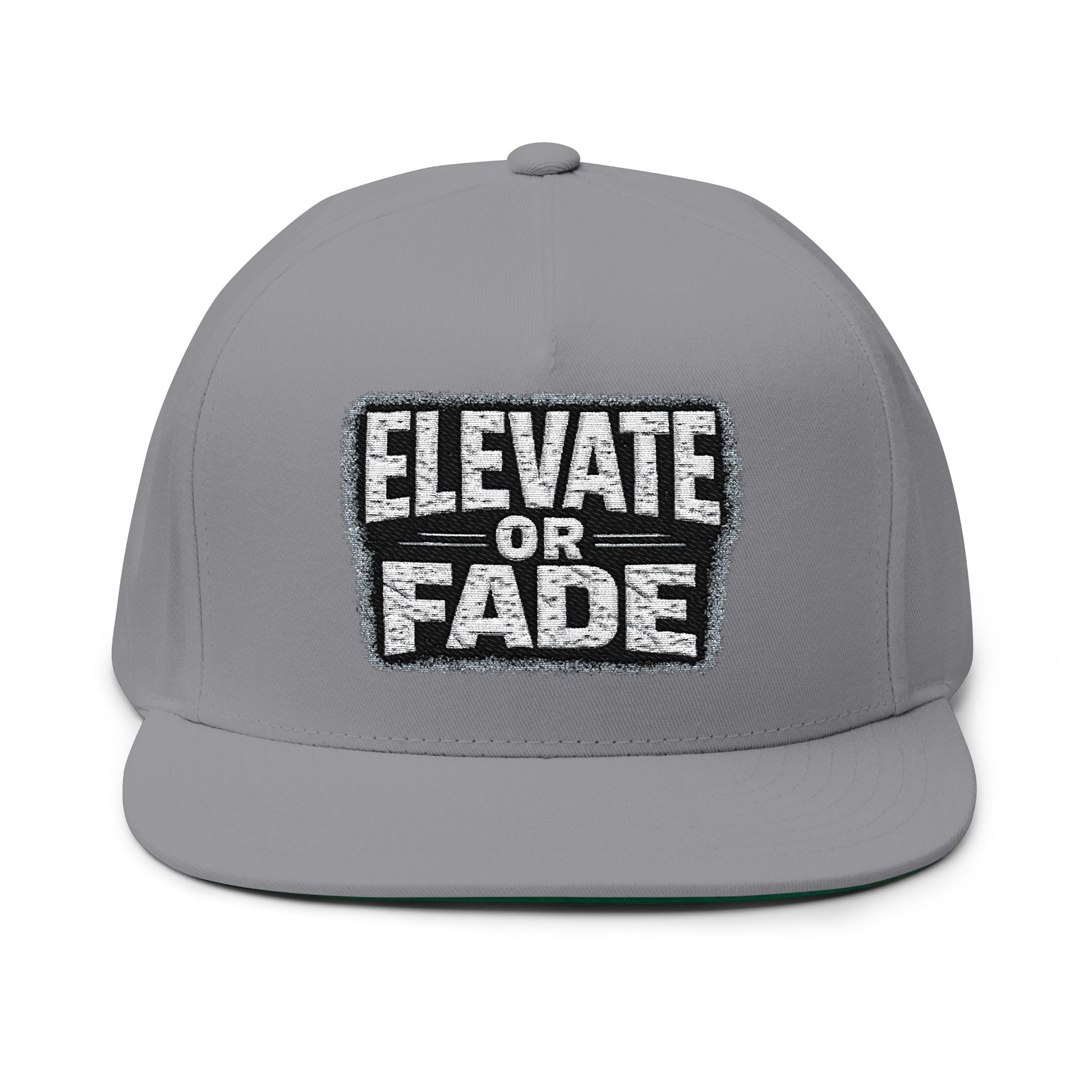 Elevate or Fade Flat Bill Cap for Trendy Casual Styles