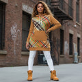 Women's Hoodie Dress Plaid 2 - IAKAM