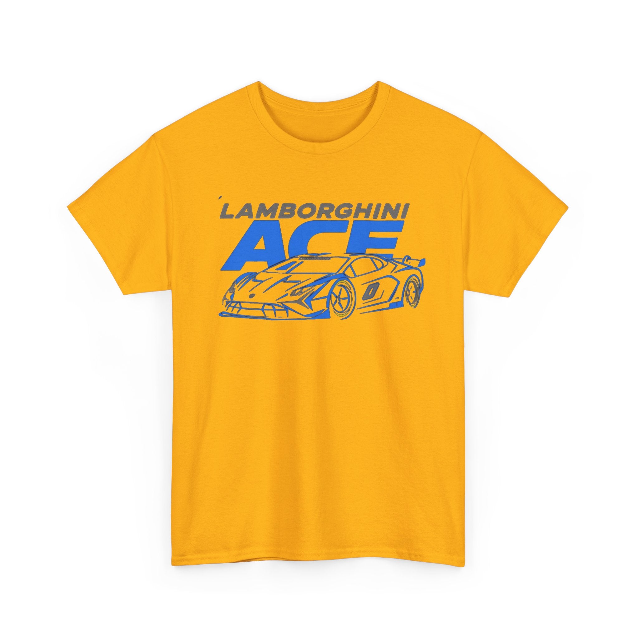 Lamborghini ACE Sports Car Tee — Retro Blue Racing Graphic T-Shirt