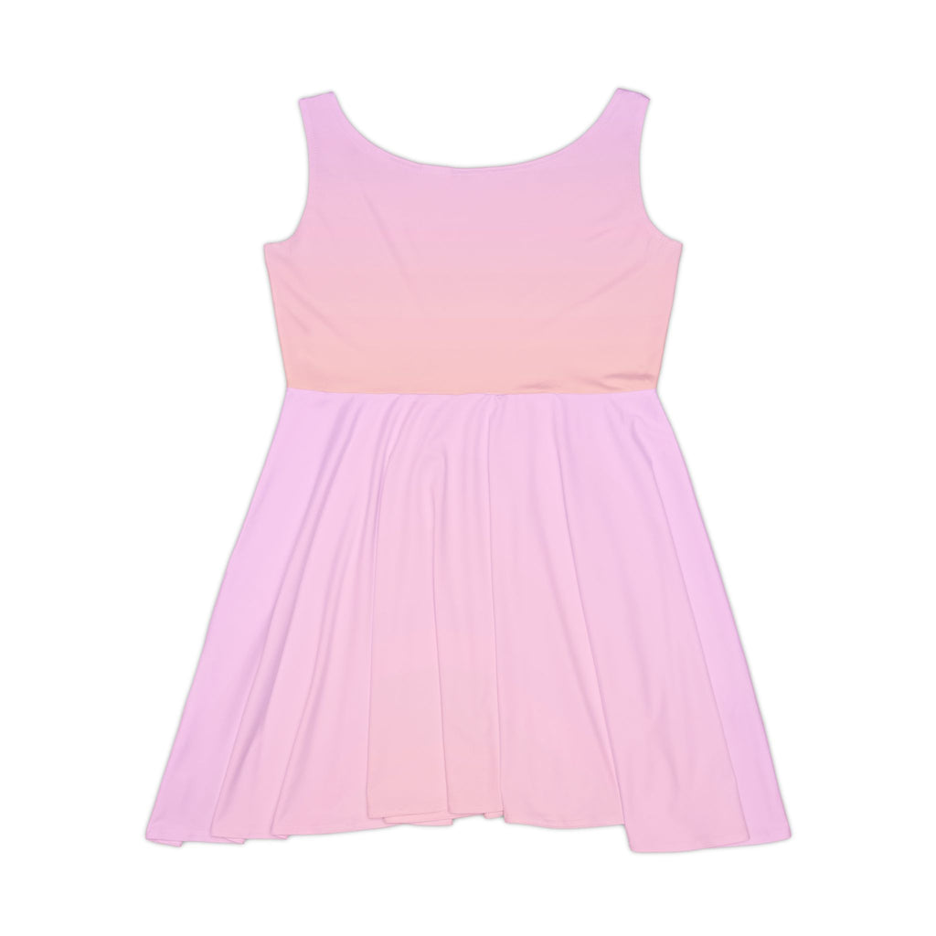 Pink Ombre Skater Dress – Women's Casual Summer A-Line