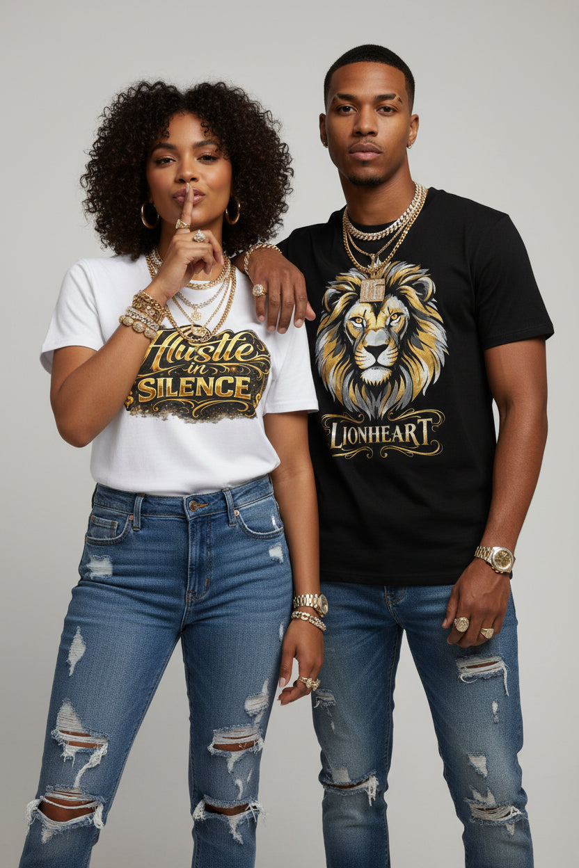 Hustle in Silence T-Shirt - Inspirational Streetwear Tee for Motivation