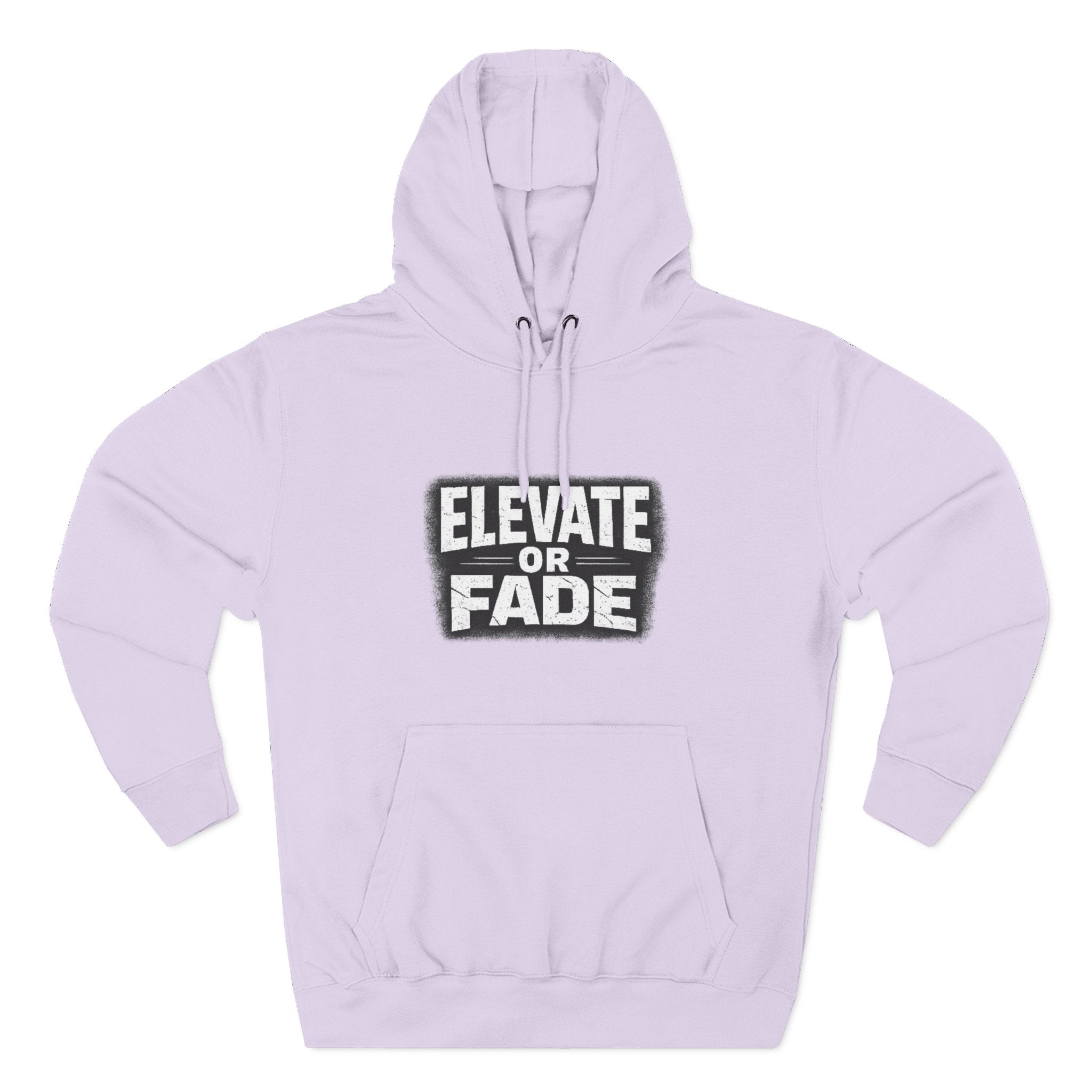 Elevate or Fade Hoodie - Urban Graphic Fleece Pullover with Crown and Wings Design for Stylish Comfort