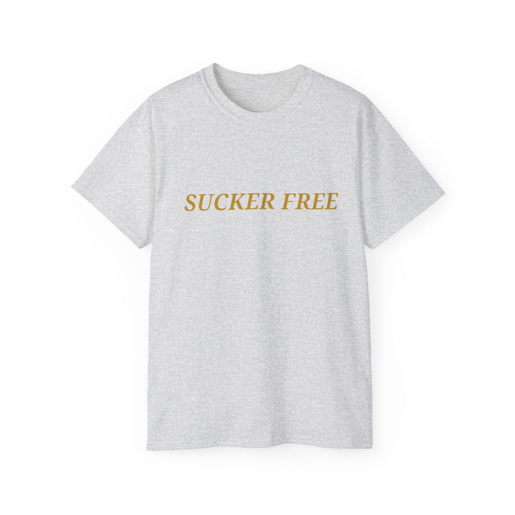 Sucker Free Cotton Tee — Minimalist Empowerment Graphic Shirt