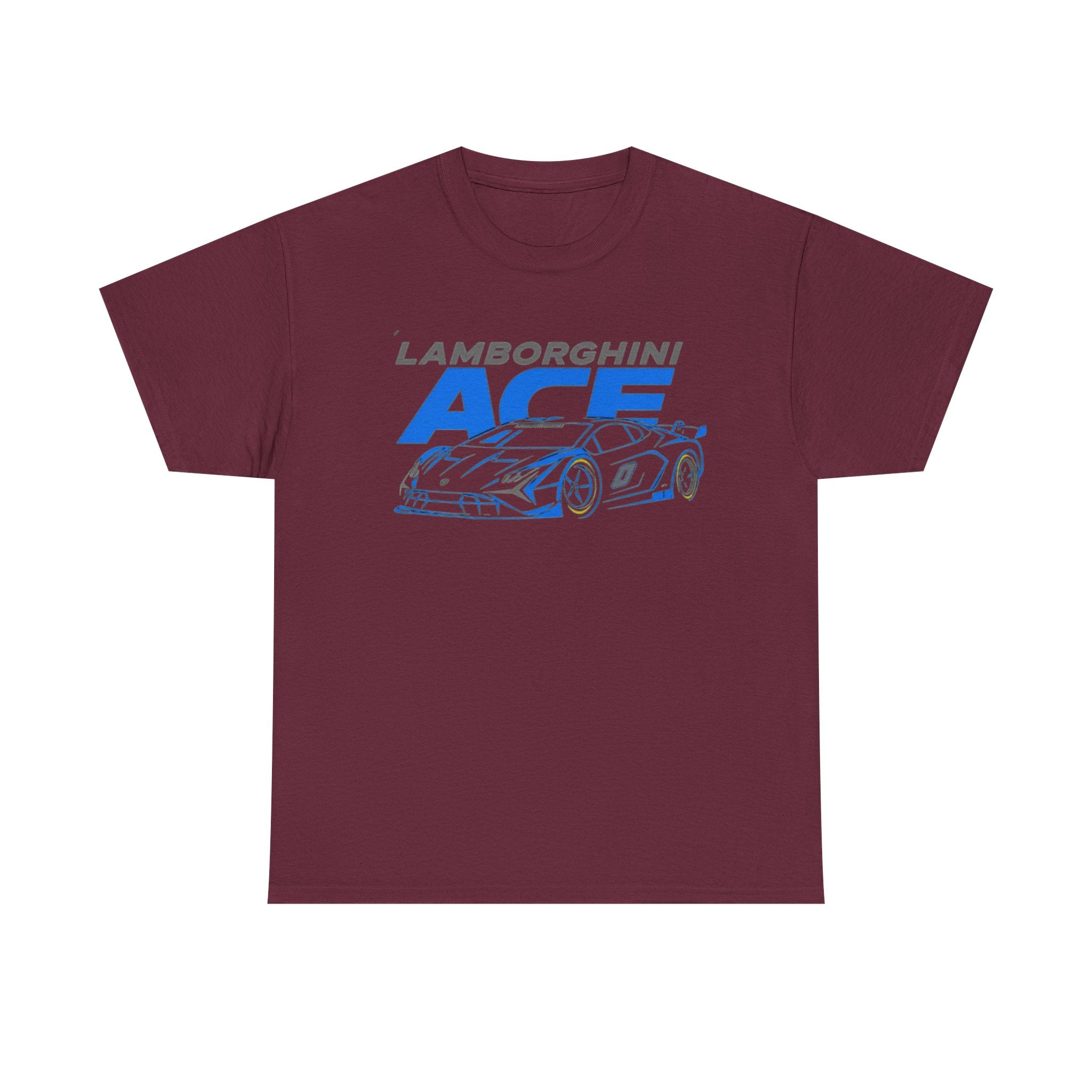 Lamborghini ACE Sports Car Tee — Retro Blue Racing Graphic T-Shirt