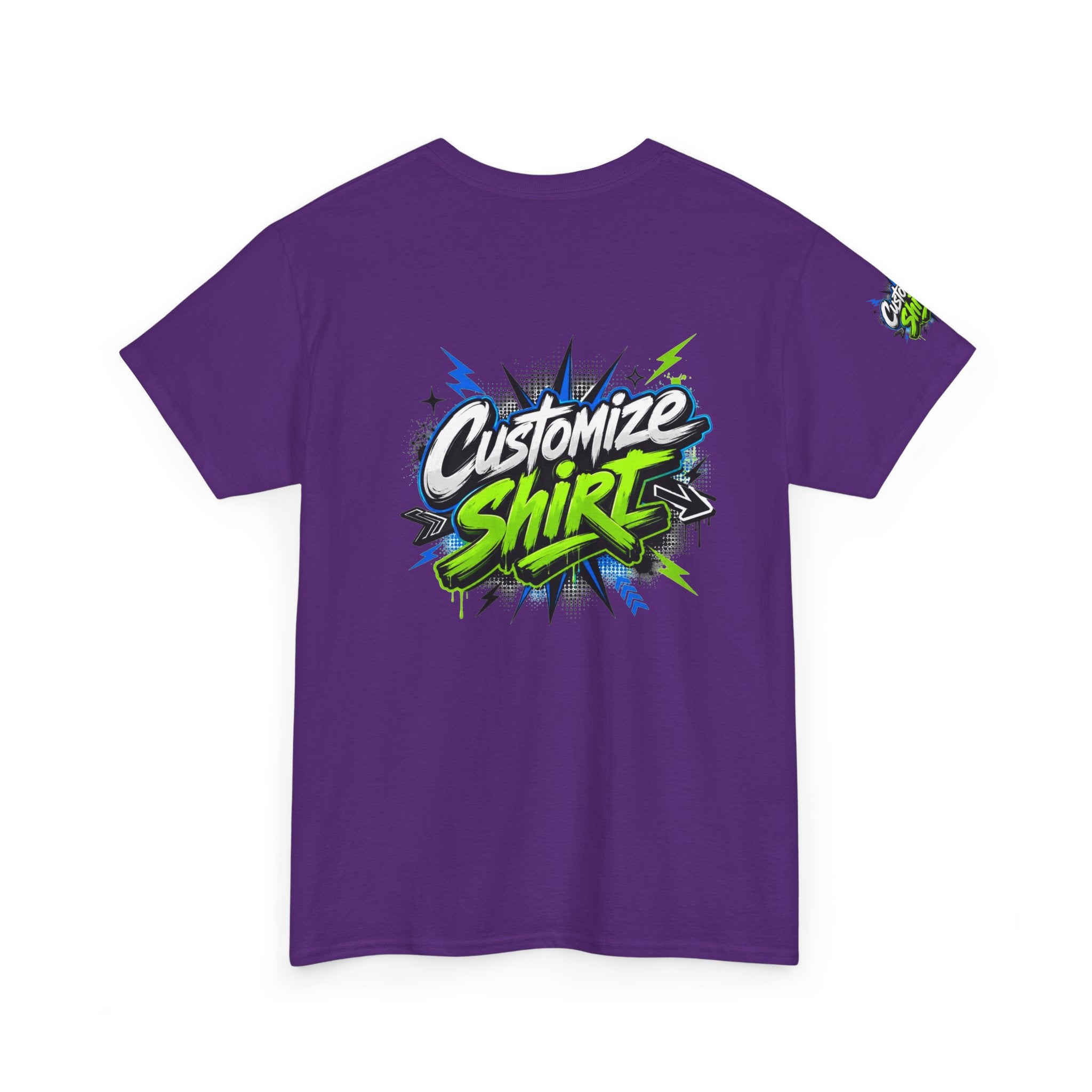 Customize Shirt Graphic Tee — Bold Neon Graffiti Design