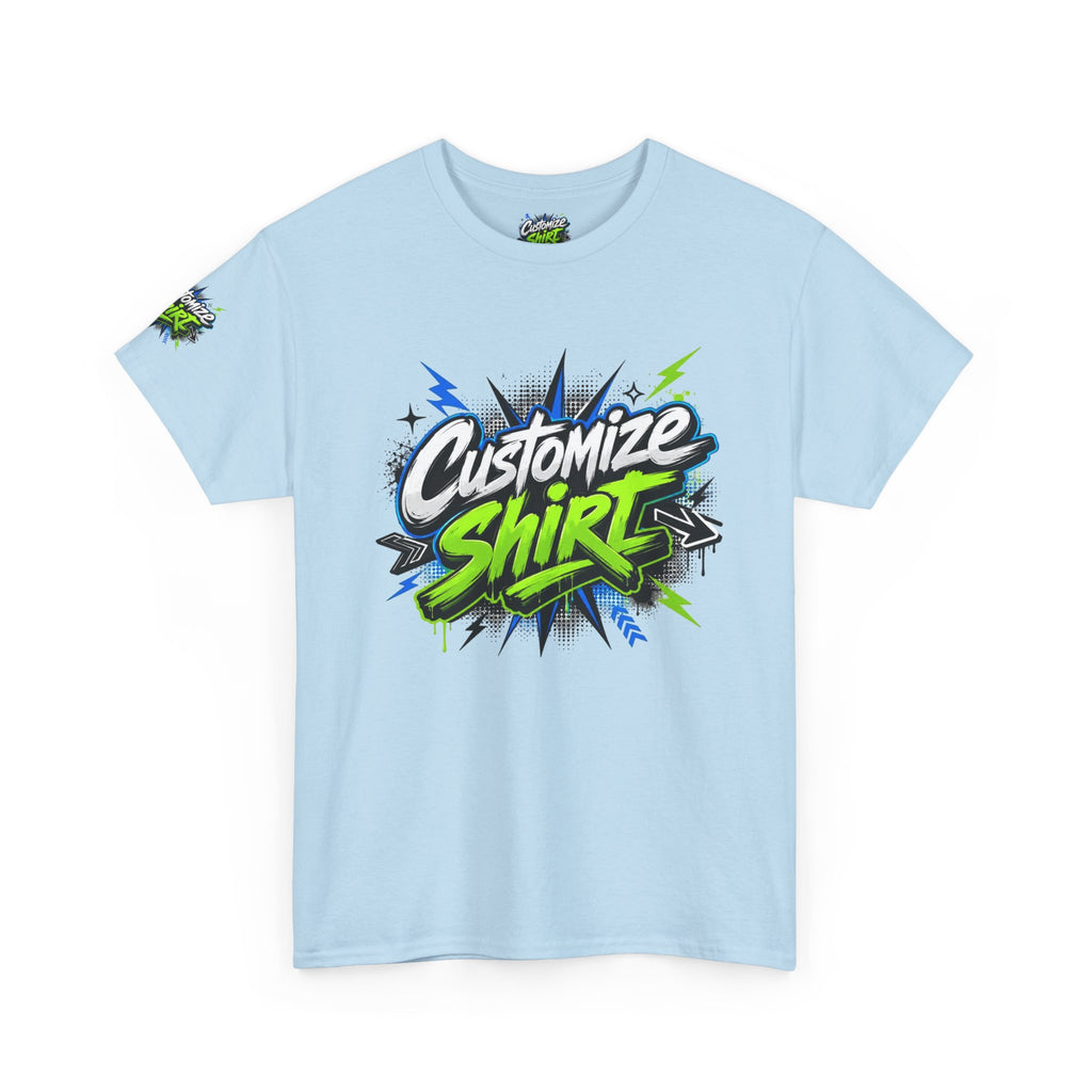 Customize Shirt Graphic Tee — Bold Neon Graffiti Design
