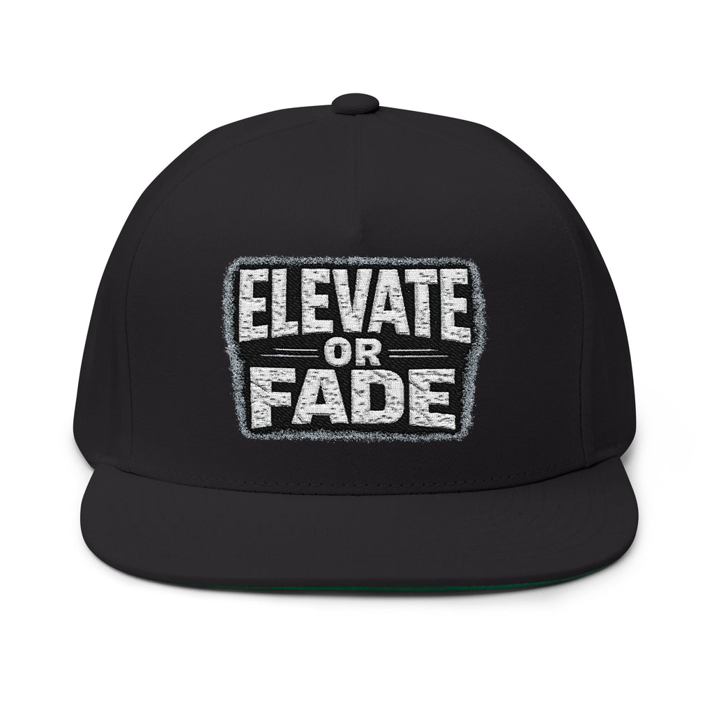Elevate or Fade Flat Bill Cap for Trendy Casual Styles