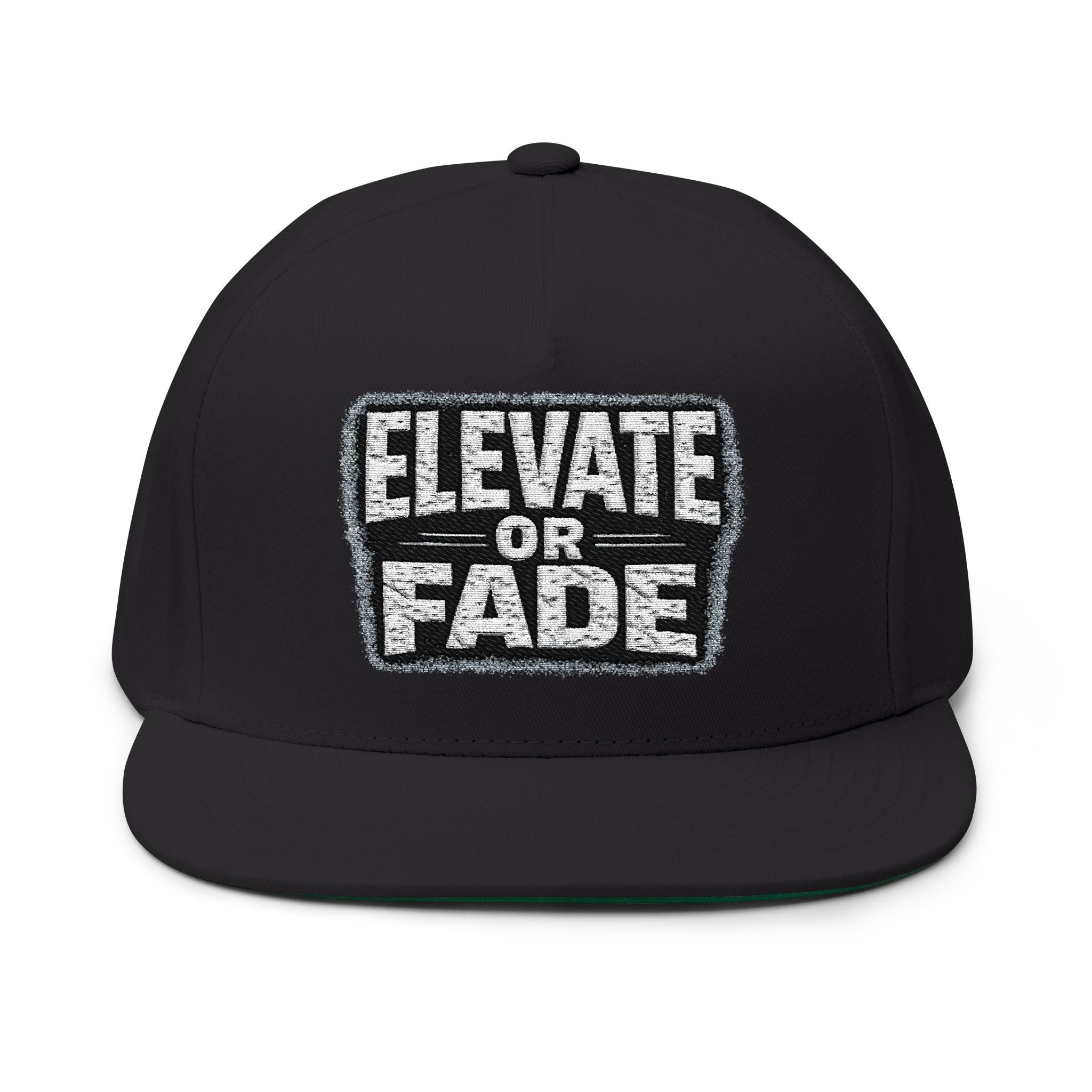 Elevate or Fade Flat Bill Cap for Trendy Casual Styles