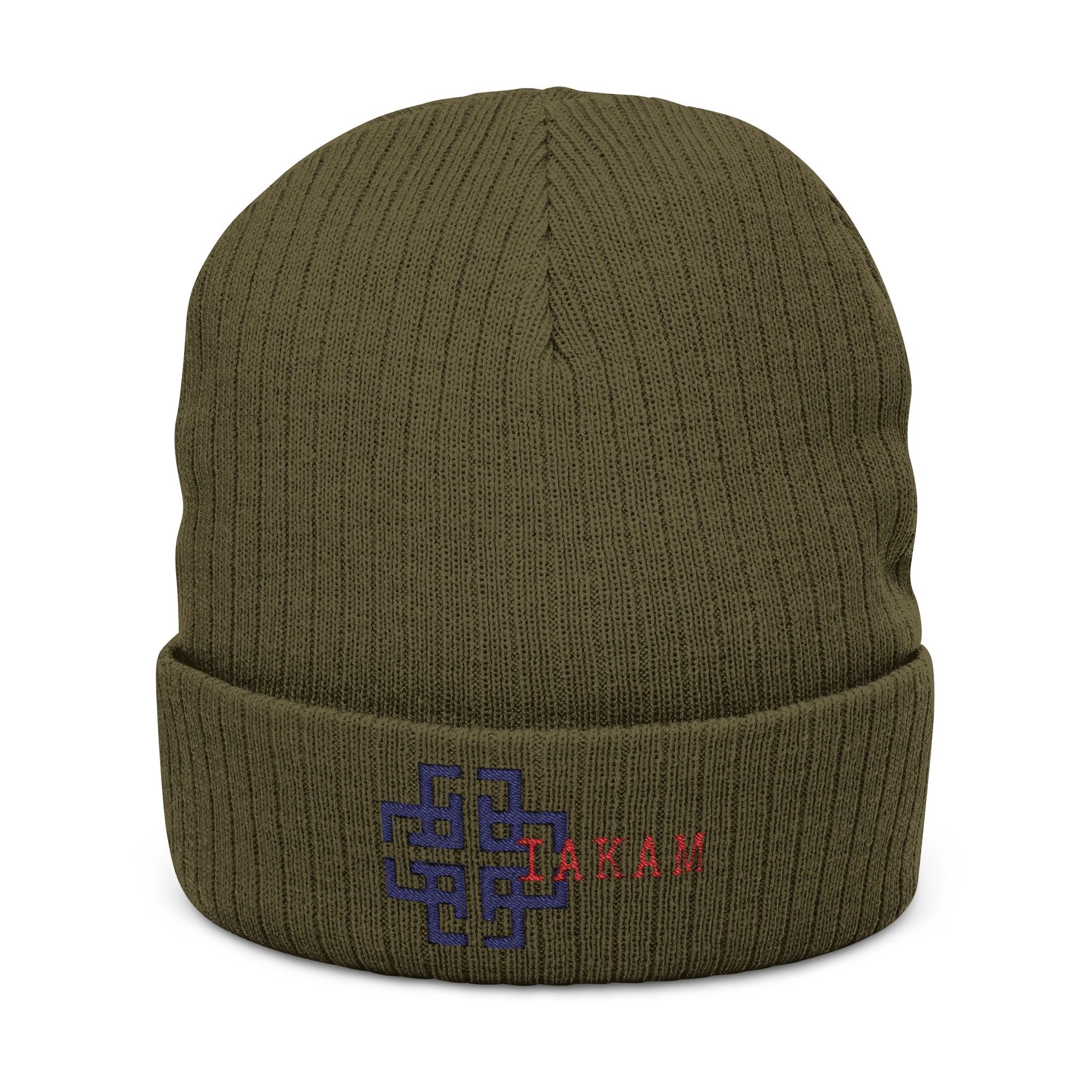 Ribbed Knit Beanie IAKAM (Embroidery) - IAKAM