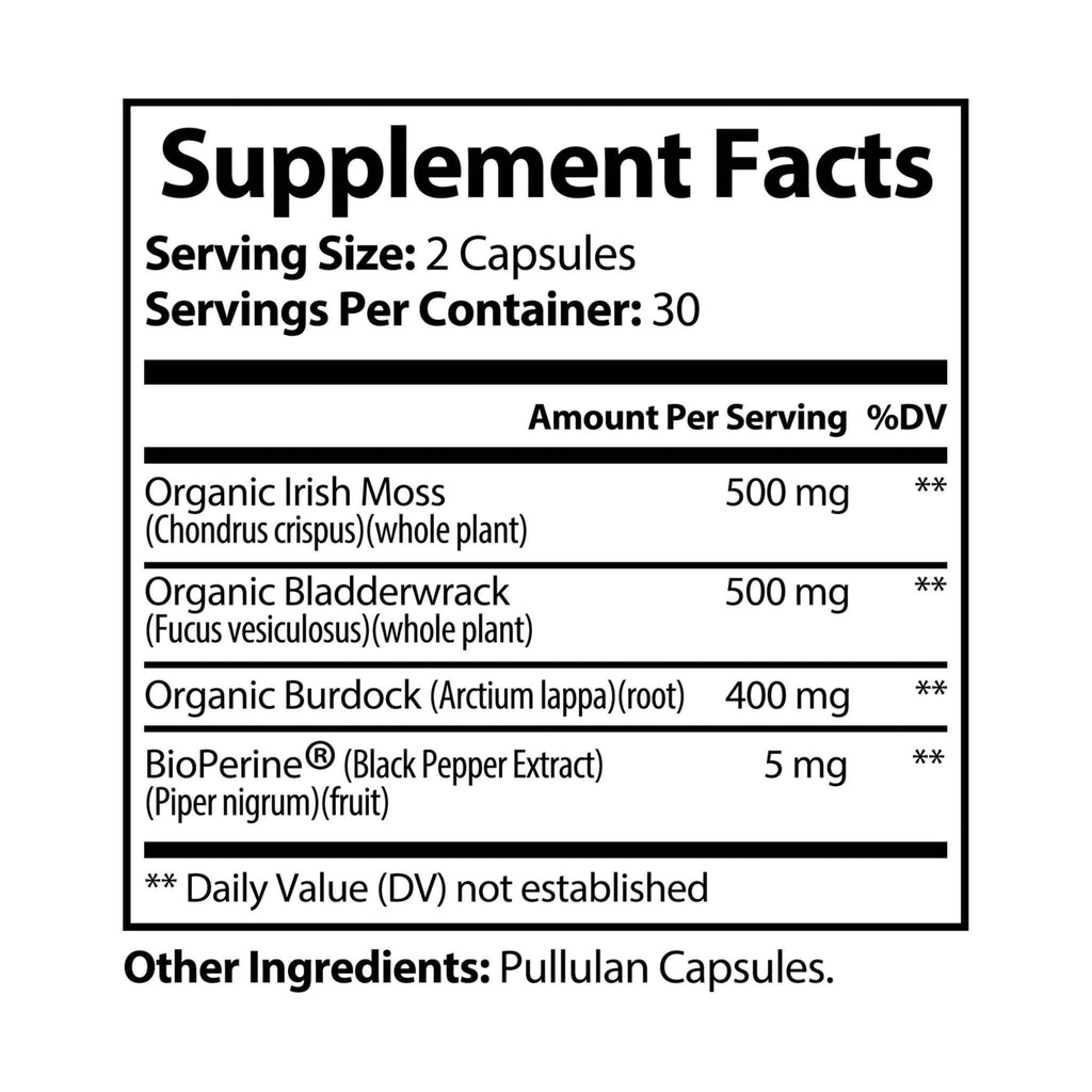 Elevate or Fade Sea Moss Supplement (60 Capsules)