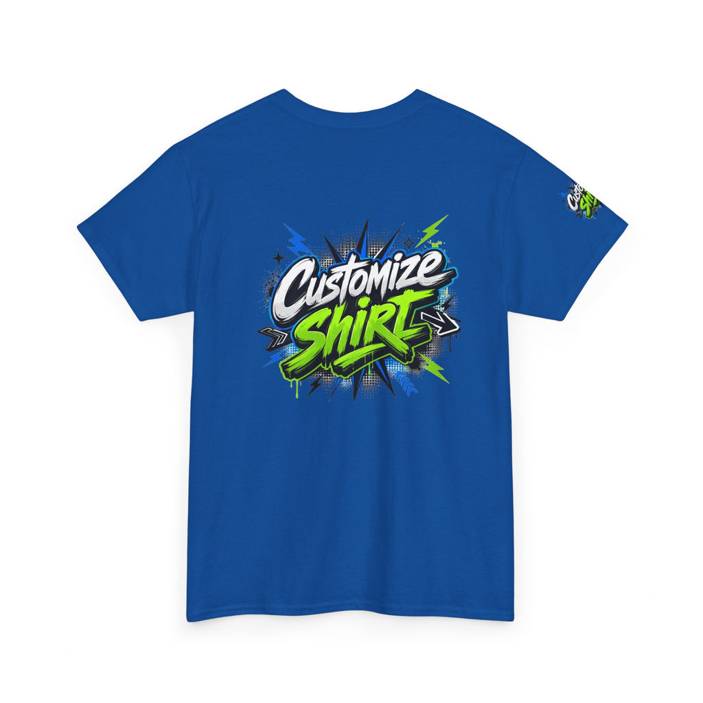 Customize Shirt Graphic Tee — Bold Neon Graffiti Design