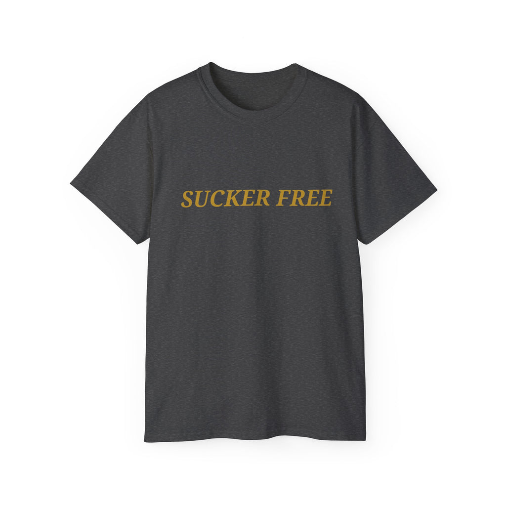 Sucker Free Cotton Tee — Minimalist Empowerment Graphic Shirt