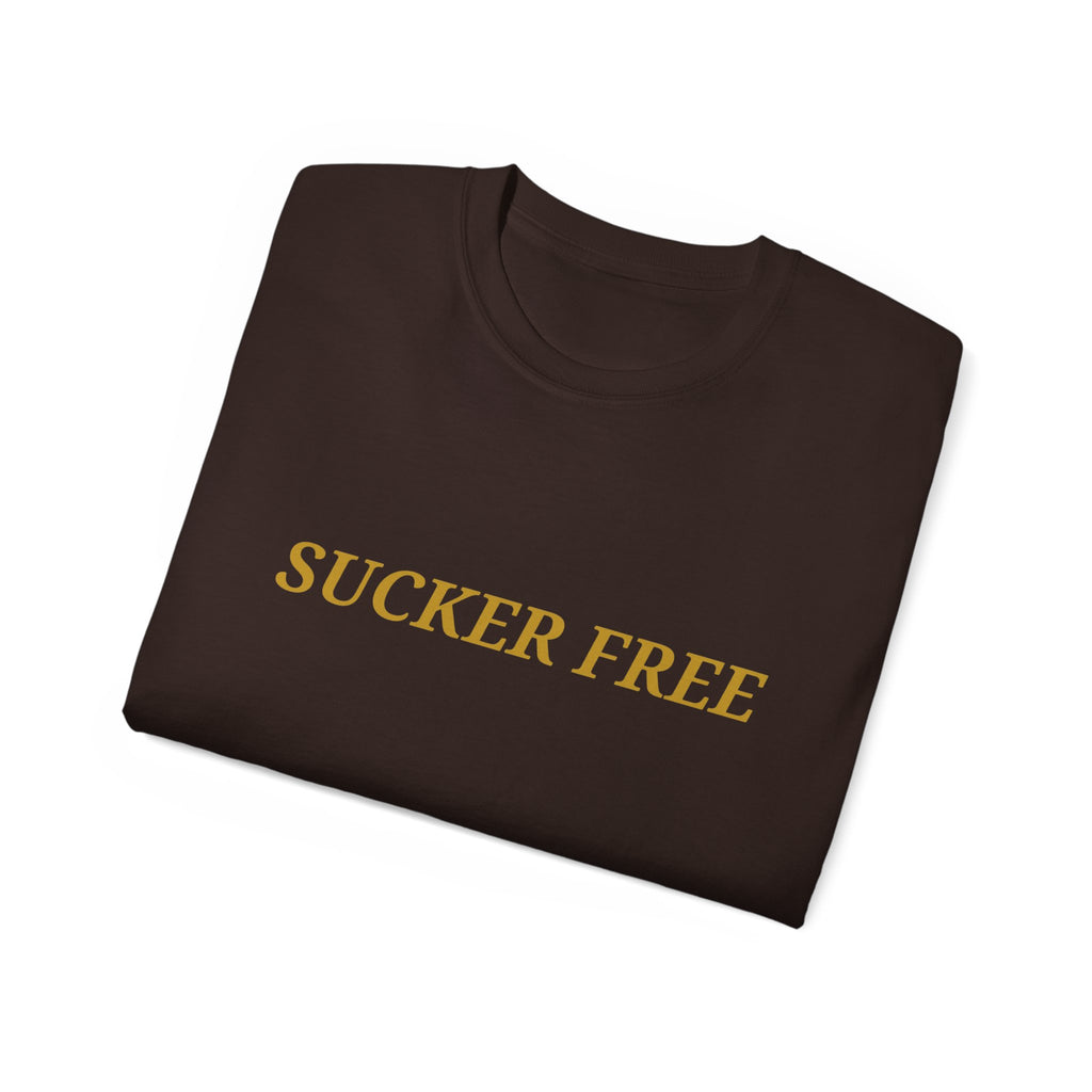 Sucker Free Cotton Tee — Minimalist Empowerment Graphic Shirt