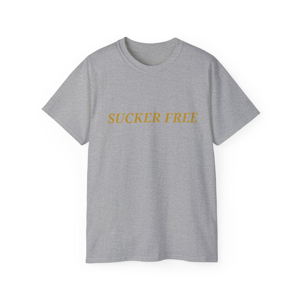 Sucker Free Cotton Tee — Minimalist Empowerment Graphic Shirt