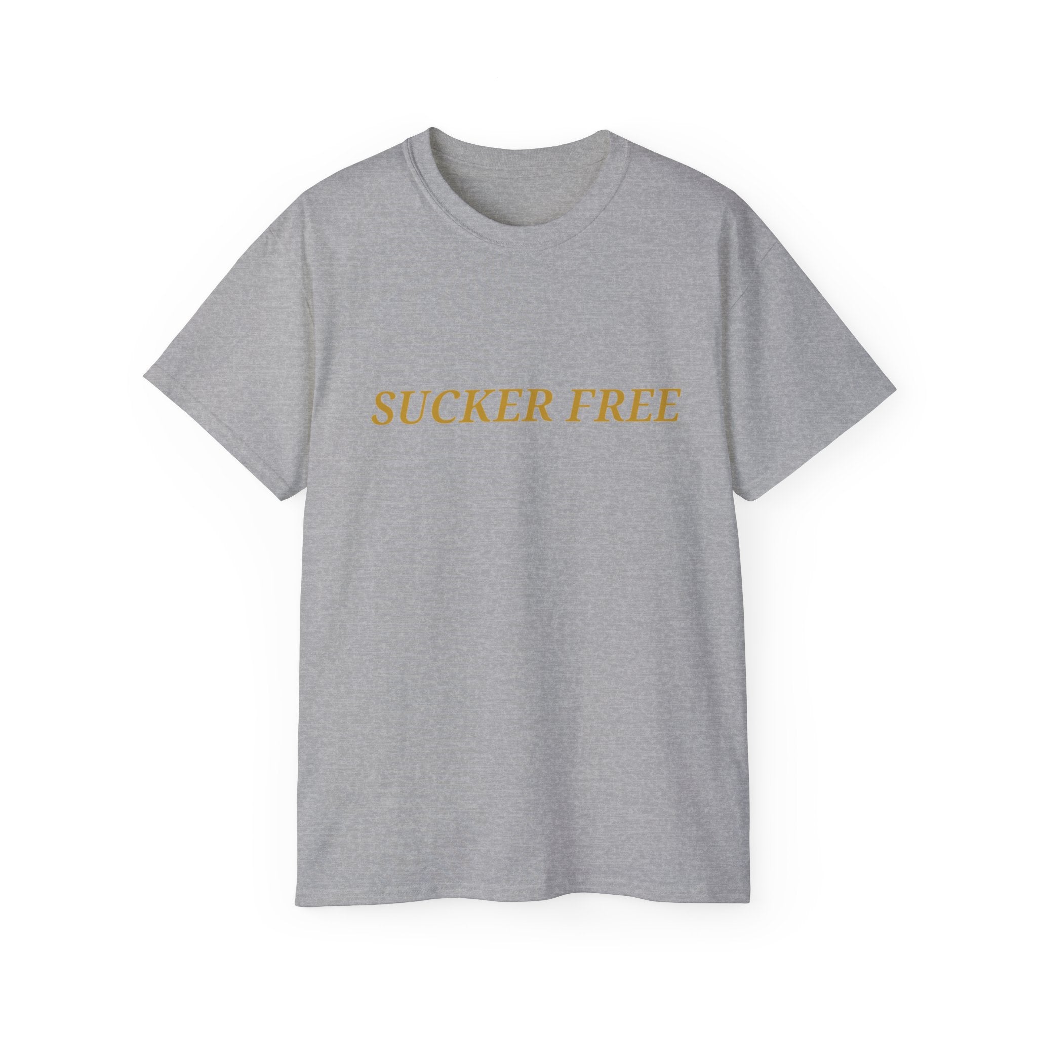 Sucker Free Cotton Tee — Minimalist Empowerment Graphic Shirt