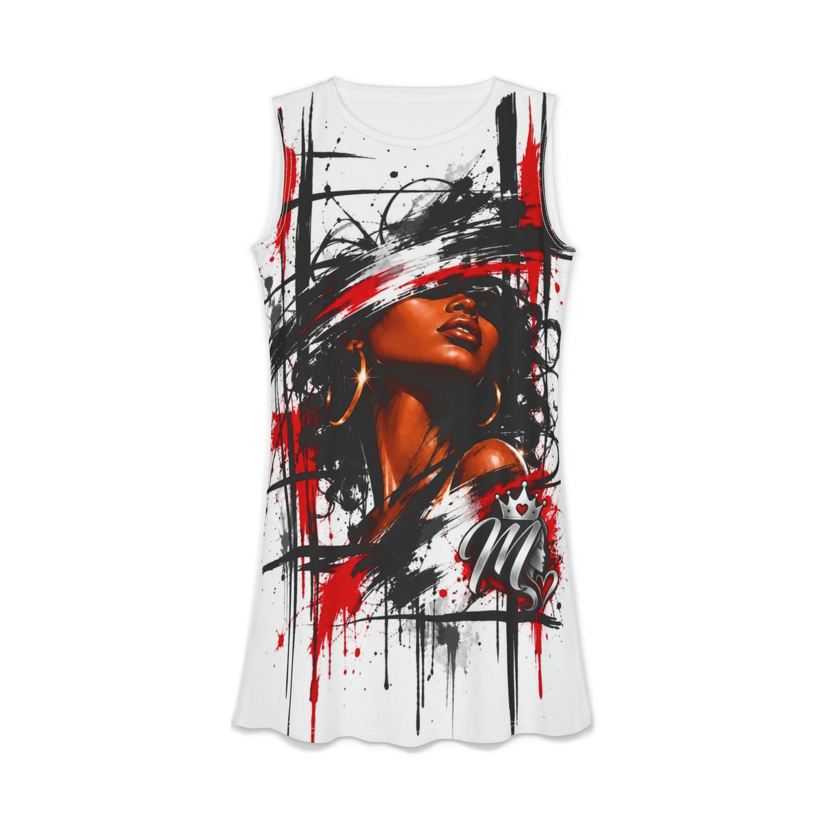 Msfbrownie Urban Graffiti Afrocentric Art Casual Dress