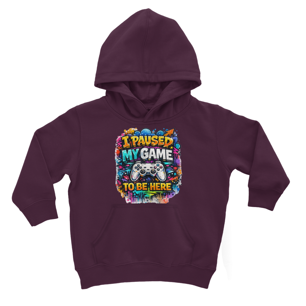 I paused my game Classic Kids Hoodie
