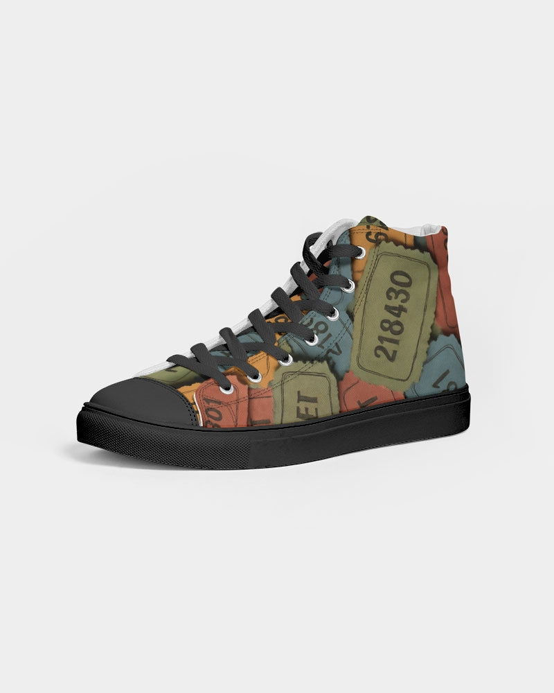 Raffle ticket Men's Hightop Shoe - Black - IAKAM