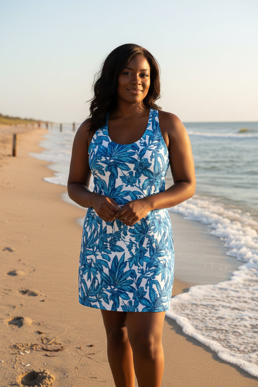 Tropical Floral Racerback Dress for Effortless Summer Style