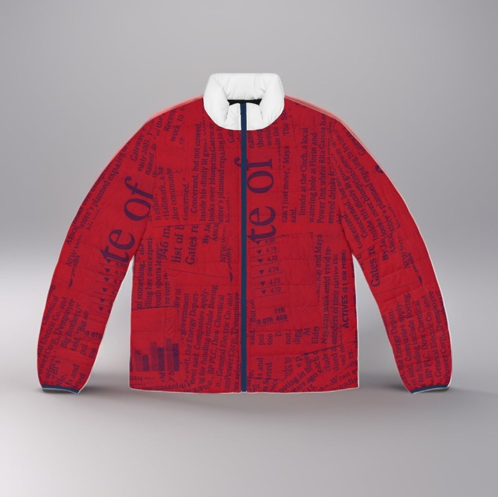 Vintage Red Puffer Jacket - IAKAM