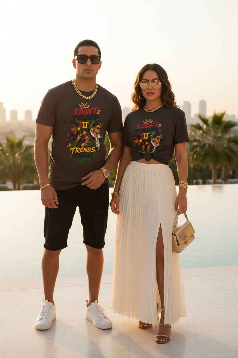 I Don't Follow Trends T‑Shirt 3— Retro Rebel Graphic Tee