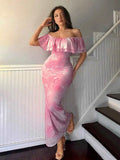 Layered Ruffled Off-Shoulder Dress