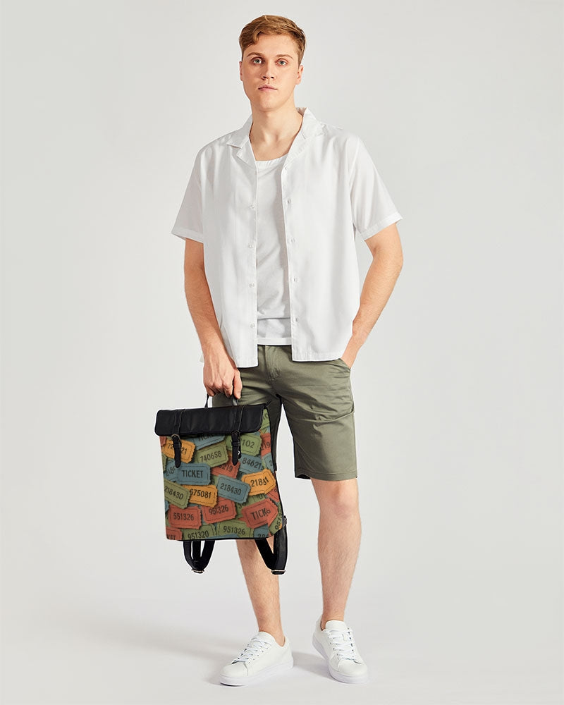 Raffle ticket Casual Flap Backpack - IAKAM